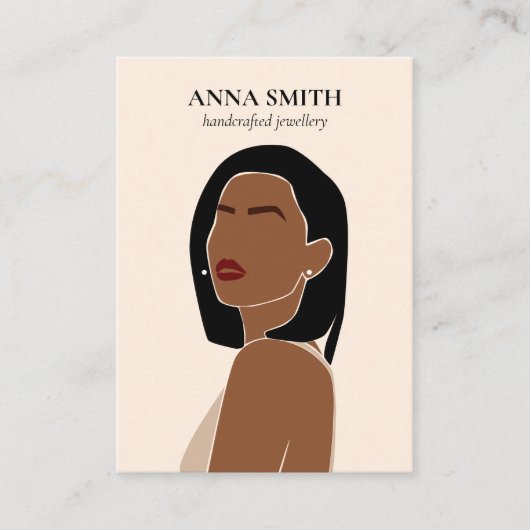 ボホインクルーシブユニークルウーマンスタッドイヤリングディスプレイ 名刺 (正面)