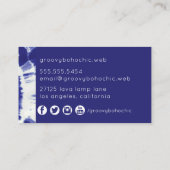 ボホインジゴ絞り染め 名刺 (裏面)