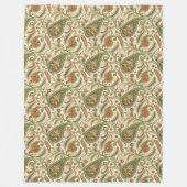 ボホインスパイアブランケットと自然ペイズリープリント フリースブランケット (正面)