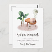 ボホインテリアフランスのブルドッグ植物の移動 ポストカード (正面/裏面)