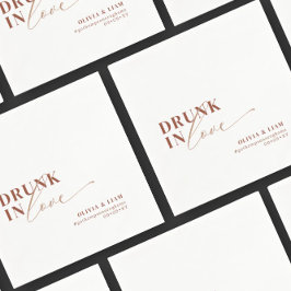 ボホイン飲ラブホワイトテラコッタ結婚ズ スタンダードカクテルナプキン