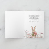 ボホイースターバかわいらしニー赤面フローラ卵を折り畳んだ シーズンカード (内部)