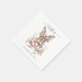 ボホイースターバかわいらしニー赤面フローラ卵 スタンダードカクテルナプキン (角)