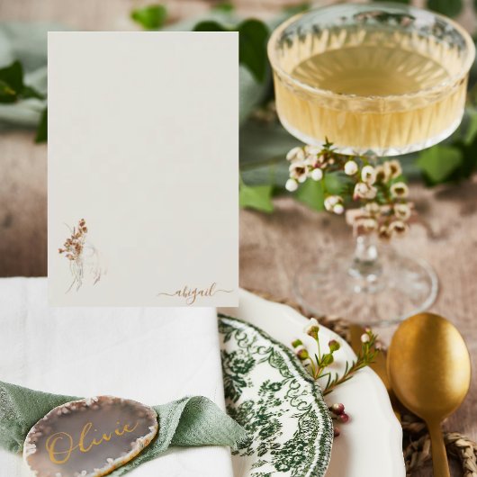 ボホウィスピーフローラパーソナライズされたシャワー空白の サンキューカード