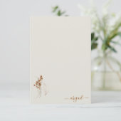 ボホウィスピーフローラパーソナライズされたシャワー空白の サンキューカード (スタンド正面)