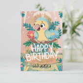 ボホウィズオウム誕生日 カード (スタンド正面)