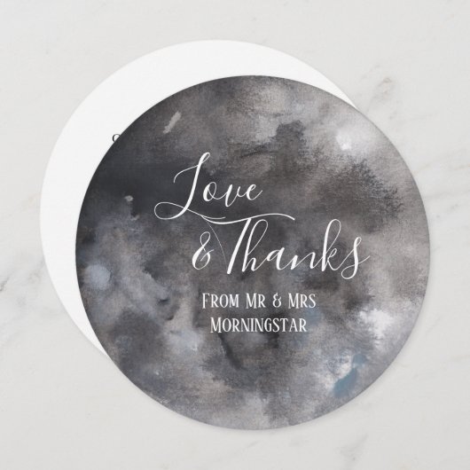 ボホウィッカ信者ダークムーンハンドスティングサンキューカード (正面/裏面)