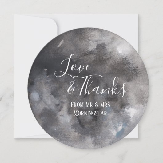 ボホウィッカ信者ダークムーンハンドスティングサンキューカード (正面)