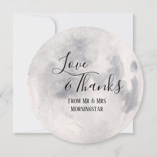 ボホウィッカ信者フルムーンハンドスティングサンキューカード (正面)