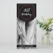 ボホウィメンハットタトゥー21歳の誕生日パーティー 招待状 (スタンド正面)