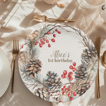 ボホウィンターオネダーランド誕生日 ペーパープレート<br><div class="desc">私たちの"Boho Winter Onederland"誕生日紙プレートで、あなたの小さな誕生祝いを高める。この美しくデザインされたプレートは、ボヘミアンの優雅さと冬のワンダーランドの魅力を組み合わせ、あなたの「オーネダーランド」パーティーに不可欠な追加を作る。特徴：魅惑のデザイン:紙のプレート素晴らしは、音色、繊細な冬の花模様自然、緑豊かな緑を備えた防寒冬のテーマを備え、雪片や松の枝のアクセントによって補完される。デザインは冬の穏やかな美しいをボヘミアンと結しゃれている合し、あなたのお祝いに魔法のtouchを加える。丈夫な建築：頑丈な高品質紙で作られたプレートは、さまざまな食品を扱うために構築されている。あなたはお召し上がり、メイン料理、デザートを提供するプレートは、その形状と強度を維持し、お客様の信頼できるダイニング体験を確保する。寛大なサイズ：各プレートの直径は9インチで、食事、軽食、お菓子を提供するための十分な宇宙を提供する。サイズはフェスティバルスプレッドに最適で、ケーキからオードブルまで全てを揃えている。使い捨て簡単クリーンアップ：便利のために設計された、これらの使い捨てプレートは、ポストパーティークリーンアップを風に作る。お楽しむ祭りは食器を洗う手間がなく、単にイベント後のプレートを処分する。アイテムのコーディネートが可能：ナプキン、カップ、招待状、デコなど、当社の「Boho Winter Onederland」コレクションの他のアイテムとパーティーの外観を完全に一致させる。これは、まとまりがあり、美しいテーマの誕生祝いを作り出す。多彩な使用：屋内と屋外の両方の設定に最適な、これらのプレートは、任意の誕生日パーティーにボヘミアンの魅力と冬の優雅さのtouchを追加し、居心地の良いスタイリッシュイベントに最適。ボヘミアン美しいと冬の誕生日をフェスティバルと楽しいパーティー体験を提供する「Boho Winter Onederland」の紙プレートで疑問に思、「Onederland」のお祝いを忘れられない！</div>