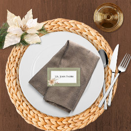 ボホウィンターグリーナリーの枝セージグリーン結婚ズ プレイスカード