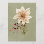 ボホウィンターグリーナリーの枝セージグリーン結婚ズ メニュー (裏面)