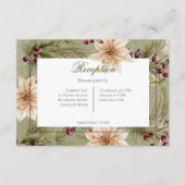 ボホウィンターグリーナリーブッシュセージグリーン披露宴 エンクロージャーカード (正面)