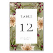 ボホウィンターグリーナリーブッシュセージグリーン テーブルナンバー (正面)