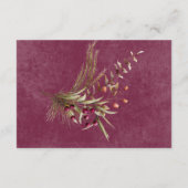 ボホウィンターグリーナリーブーフスバーガンディ披露宴 エンクロージャーカード (裏面)