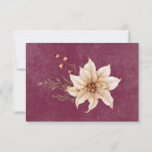 ボホウィンターグリーナリー大枝バーガンディディディナー 出欠カード (裏面)