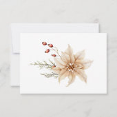 ボホウィンターグリーンリーブローズホワイトディナー 出欠カード (裏面)