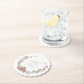 ボホウィンターグリーンリーレッドフローラ21歳 ペーパーコースター (インサイチュ)