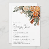 ボホウィンターシトラスドライオレンジリハーサルディナー 招待状 (正面/裏面)