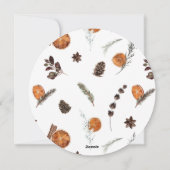 ボホウィンターシトラスラウンドフォトホリデーカード シーズンカード (裏面)