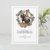 ボホウィンターシトラスリースメリークリスマスフォトホー シーズンカード (スタンド正面)