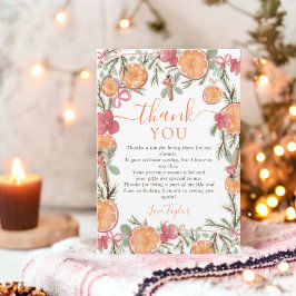 ボホウィンタードライシトラスフローラブライダルシャワー サンキューカード