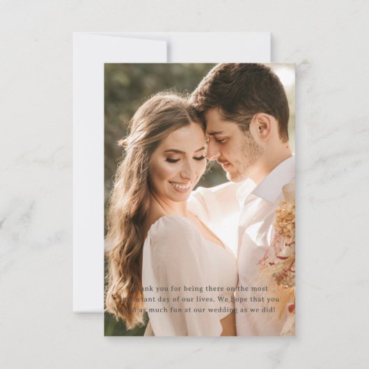 ボホウィンターホリデー結婚ズドライオレンジ サンキューカード (裏面)