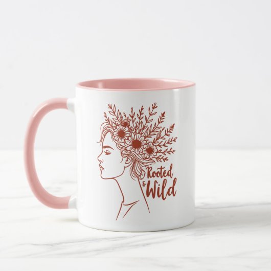 ボホウィンドフラワーヘアボタニカルメス マグカップ (左)