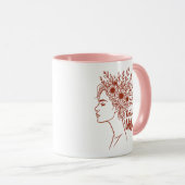 ボホウィンドフラワーヘアボタニカルメス マグカップ (正面右)