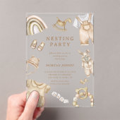 ボホウェア子供部屋ネスティングパーティー アクリル招待状 (インサイチュ (ポータブル))