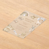 ボホウェア子供部屋ネスティングパーティー アクリル招待状 (レイダウン)