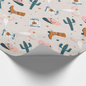 ボホウェスタンのクリスマス – ベージュ ラッピングペーパー (角)