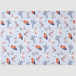 ボホウェスタンのクリスマス – 青 薄葉紙