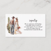 ボホウェスタンウェディングシャワーギフトレジストリ エンクロージャーカード (正面)