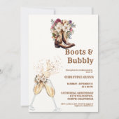 ボホウェスタンエレガントカウボーイブライダルシャワー 招待状 (正面)