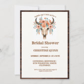 ボホウェスタンエレガントカウボーイブライダルシャワー 招待状 (正面)