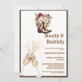 ボホウェスタンエレガントカウボーイブライダルシャワー 招待状 (正面)