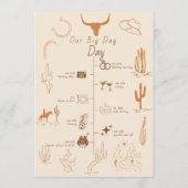 ボホウェスタンカウボーイイラストレーションイベントタイムライン プログラム (裏面)