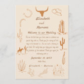 ボホウェスタンカウボーイイラストレーションイベントタイムライン プログラム (正面)