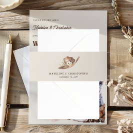 ボホウェスタンカウボーイハット結婚ズ 招待状ベリーバンド