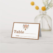 ボホウェスタンカウボーイモノグラム旅行テーマ結婚ズ プレイスカード (正面)