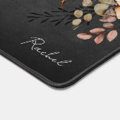 ボホウェスタンスタイルウォーターカラーフローラモノグラム デスクマット (コーナー)