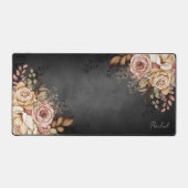 ボホウェスタンスタイルウォーターカラーフローラモノグラム デスクマット (正面)