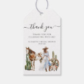 ボホウェスタンブライダルシャワー |ありがとうございます ギフトタグ (正面)