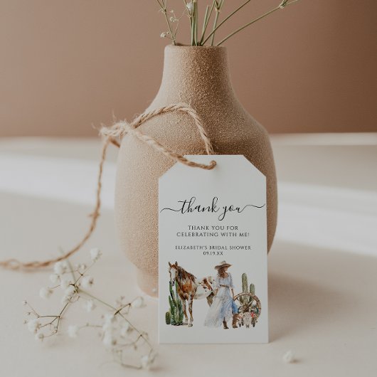 ボホウェスタンブライダルシャワー |ありがとうございます ギフトタグ
