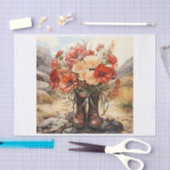 ボホウェスタンブーツフローラブーケforデコペ 薄葉紙 (クラフト)