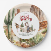 ボホウェスタン砂漠 |ブライダルシャワー ペーパープレート (正面)
