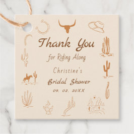 ボホウェスタン サドルアップ カウボーイブライダルシャワー フェイバータグ