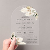 ボホウェディングスペインの招待 アクリル招待状 (インサイチュ (ポータブル))